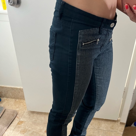 Club Monaco Women's Zipper Pockets Skinny Pants Button Fly Size 2 - Picture 3 of 8